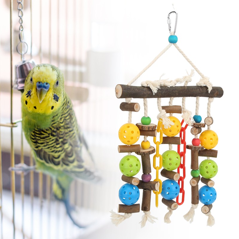Wooden Parrot Chewing Blocks Safe Bite Resistant Large Parrot Bite