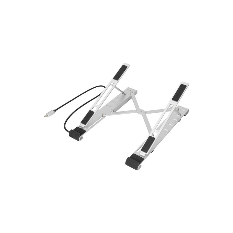 DIGITUS Variable Notebook Stand with Built-in USB-C Hub, 5-Port