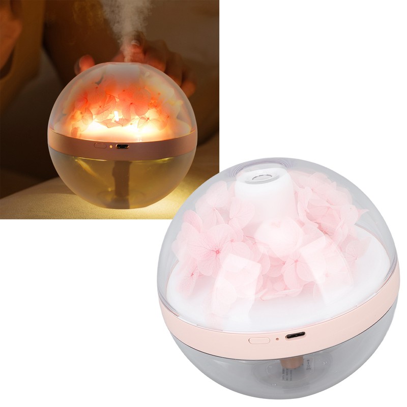 Essential Oil Diffuser Mini LED 270ml Pink Eternal Flower Aroma