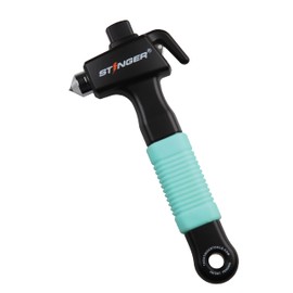Stinger Super Duty Car Emergency Escape Tool, Hardened Carbon Steel Vehicle Safety Hammer, Spring Loaded Window Breaker, Razor Sharp Seat belt Cutter, Accident Life-Saving Tool (Fluorescent Green)