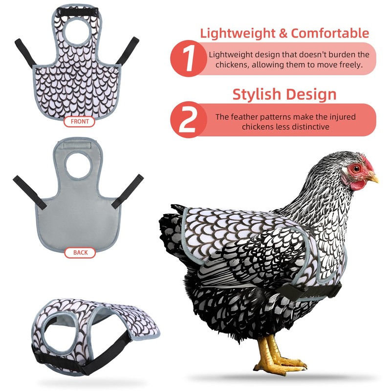 Chicken Saddles for hens, Chicken Apron Back Protector for Hens