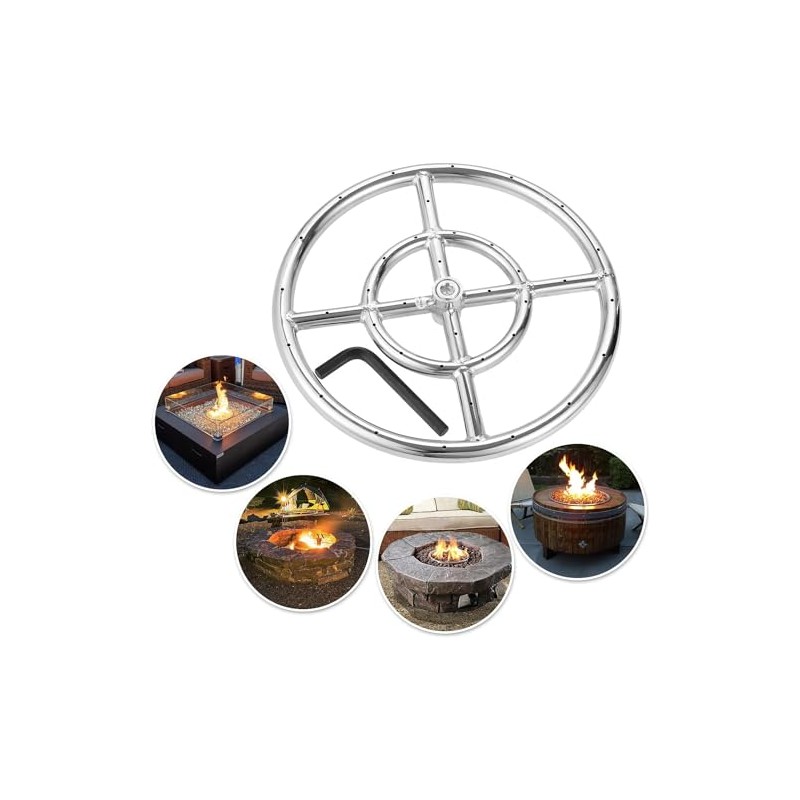 Duheri 12-inch LP Propane Gas Fire Pit Burner Ring Installation