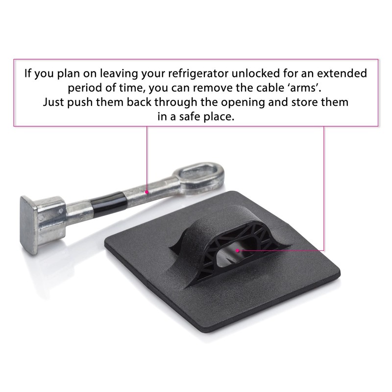 Refrigerator Lock (Black with Black Combination Padlock)