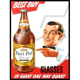 Fort Pitt Special Beer of Pittsburgh NEW Metal Sign: 12x16" Ships Free
