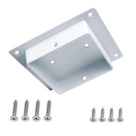 Aiwaiufu Birdhouse Mounting Bracket for 4x4 Wood Post, White, Metal Flange Holder for Owl Box, Bird Feeder, Mailbox, 1 Pack