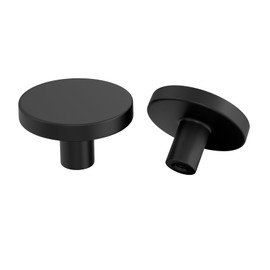 goldenwarm 5Pack Black Knobs Black Cupboard Knobs Round Single Hole Kitchen Handles Aluminum Alloy