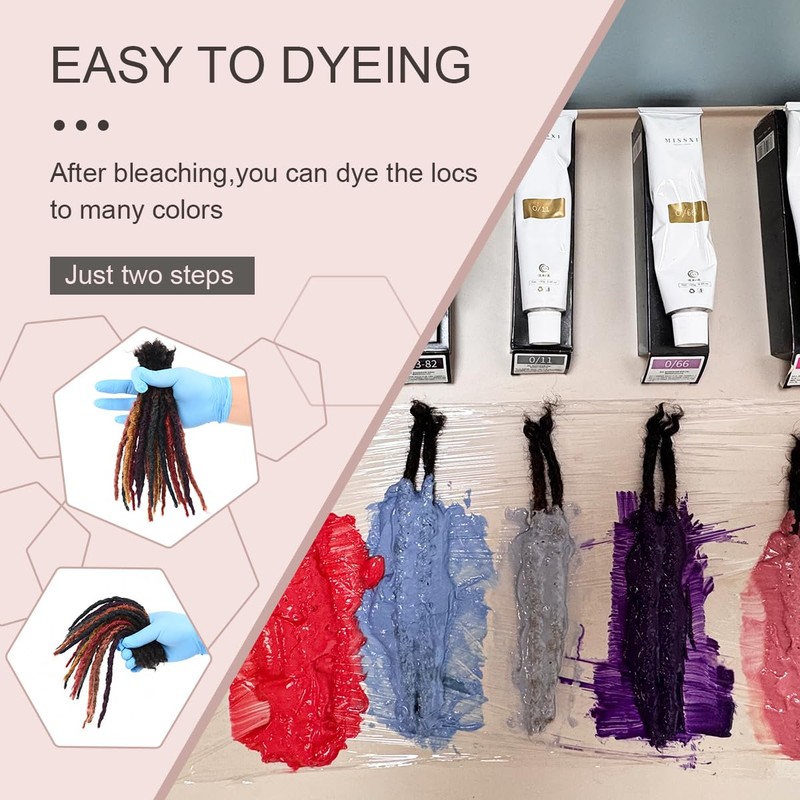 DAIXI Handmade Interlocking Locs Real Human Hair Permanent Loc Extensions
