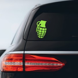 Dripping Grenade Snowboard Sticker Decal Notebook Car Laptop 3" x 5" (Lime)