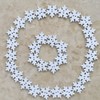 Supvox 50pcs White Snowflake Buttons Assorted Holiday Collection Snowflake Buttons