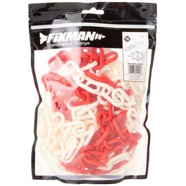 Fixman 615292 Plastic Chain 6 mm x 5m Red/White