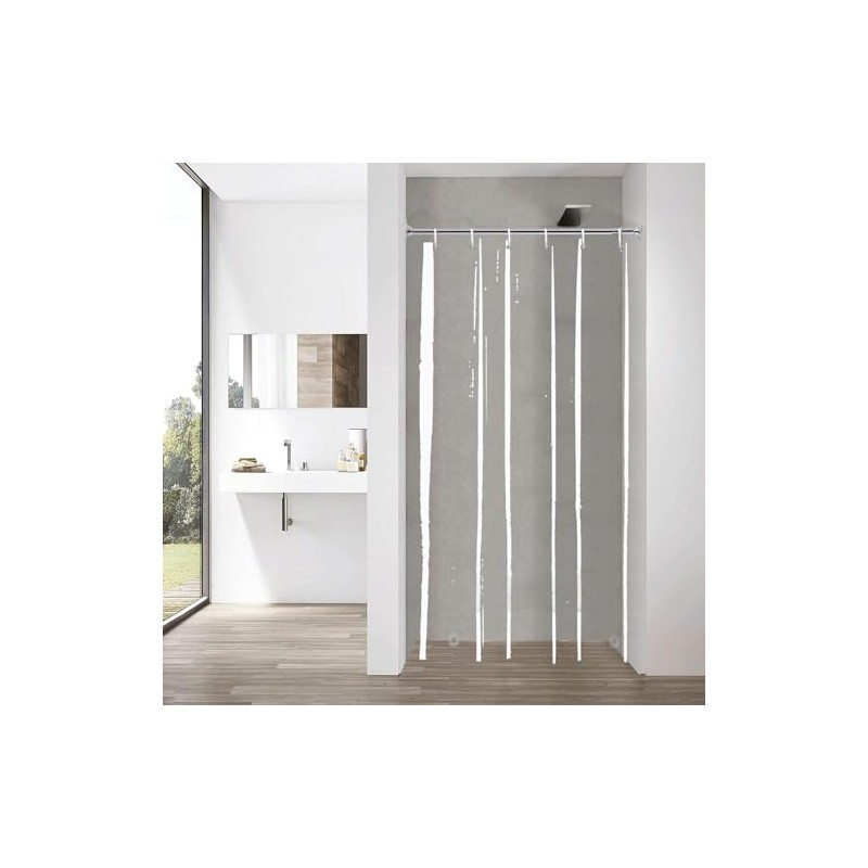YISURE Narrow Shower Curtain Liner, Clear PEVA Shower Curtain with