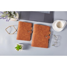 Calendar 2026 A5 Refillable, Diary / Weekly Planner Ring Binder with Tabs, Password Notes Contact, Soft Cover Book Calendar 1 Week 2 Pages Organiser with Pocket, Pen Loop, Jan.26-Dec.26