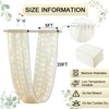 Ivory Ceiling Drapes with Lights String for Weddings, 6 Panels