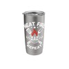 Meat Fire Dad Repeat BBQ Daddy Grill Stainless Steel Insulated Tumbler