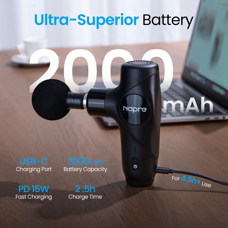 3-in-1 Detachable Massage Gun,Mini Massage Gun Deep Tissue with Extension