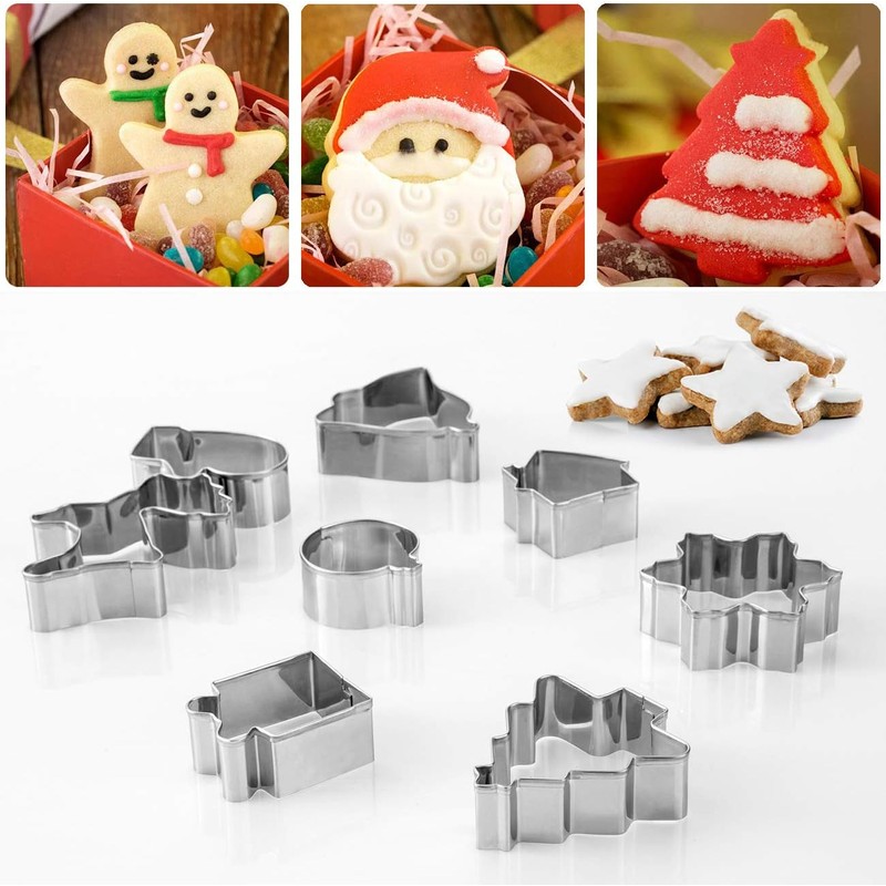 GWHOLE Cortadores de Galletas Navidad 20 Piezas de Acero Inoxidable