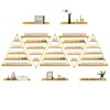 Ayiwiee 10 Pcs Metal Wall Mounted Rack, Triangular Shelves, 5