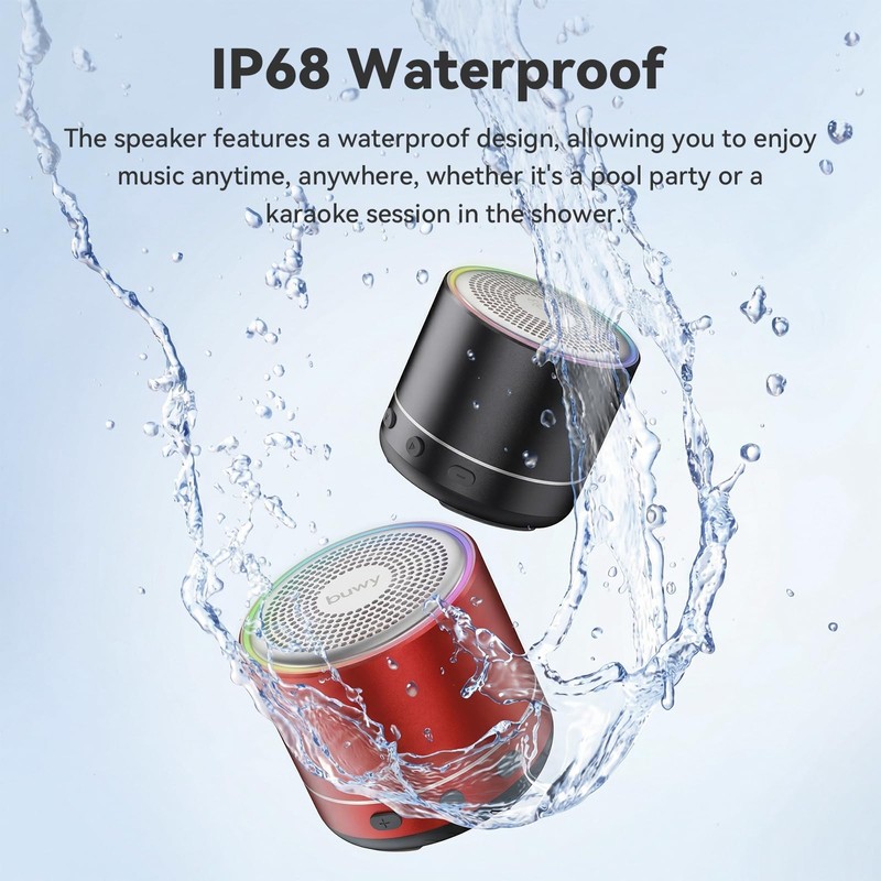 Mini Bluetooth Speaker, 2026 Ultra-Light Mini Bluetooth Speaker, IP7 Waterproof