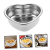 SHOWERORO Heart Shaped Stainless Steel Dish Snack Plate for Desserts