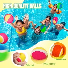 Innotoys Ball and Catch Game, Toss and Catch Ball Set, Beach Toys for Kids Age 3-8, Sticky Ball Catcher, Paddle Lawn Backyard Pool Games for Boys Girls Adults Family
