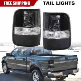 Mayello Black Smoked Pair Tail Lights Rear Lamp For Ford F-150 F150 2004 2005-2008 LH RH