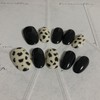 Black leopard handmade nail tips / 블랙호피 수제네일팁
