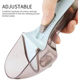 2pcs Adjustable Measuring Cups and Spoons Set Magnetic for Cooking, Kitchen Plastic Scale Tablespoon Suitable for Solid and Liquid Gauge