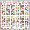 36 Sheets 3D Transportation Stickers for Kids - 900+ Car,