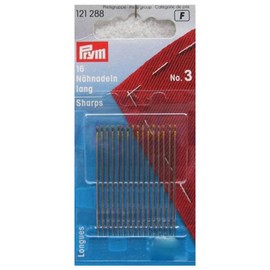 Prym Sewing Needles, Alloy Steel, Silver, No.3, 44 x 0,9 mm, 16 Stück