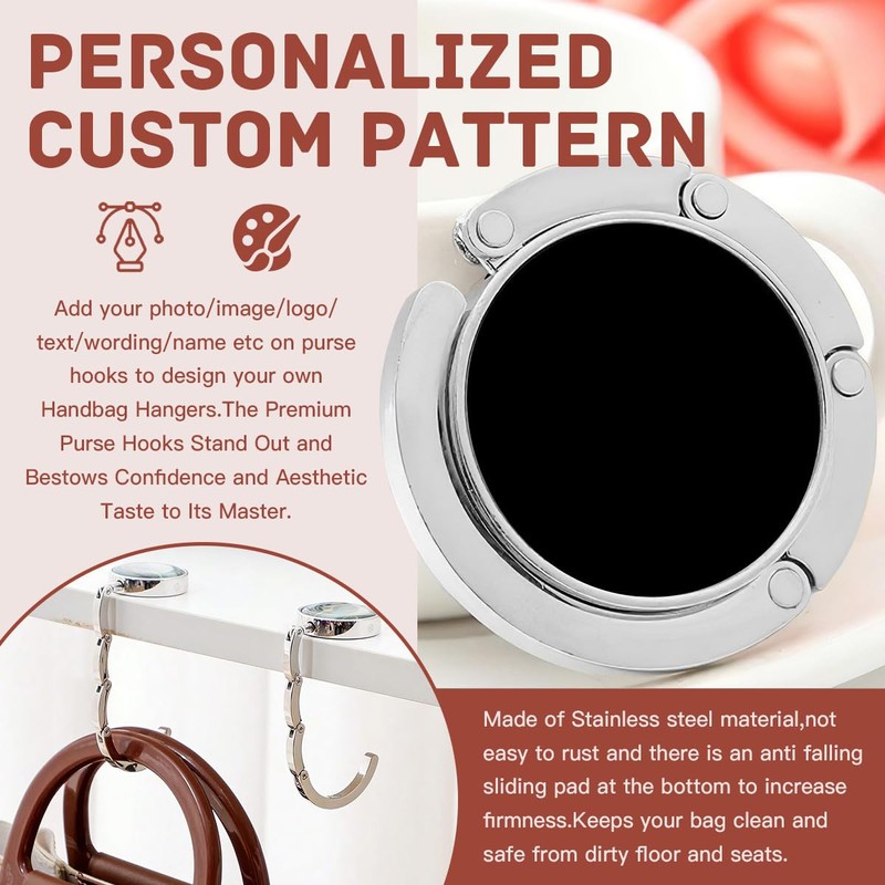 OSFSEFS Custom Purse Hanger for Table, Bag Holder for Desk