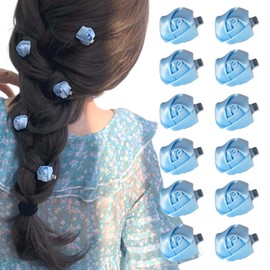 GFun Mini Flower Hair Clip, Hair Accessory, Kids, Girls, Satin, Girly, Mature Cute, 3D Texture, Weddings, Invitations, School Entrance Ceremonies, Recitals, Kindergarten Entrance Ceremonies, Flower