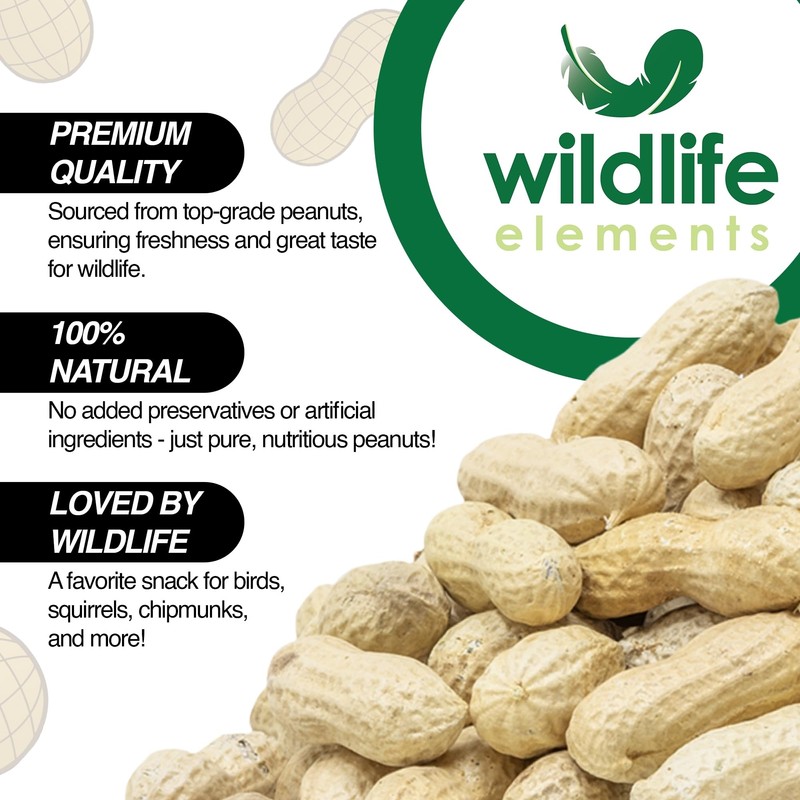 Wildlife Elements Peanut Party Unprocessed, Raw in-Shell Peanuts Wildlife Animal