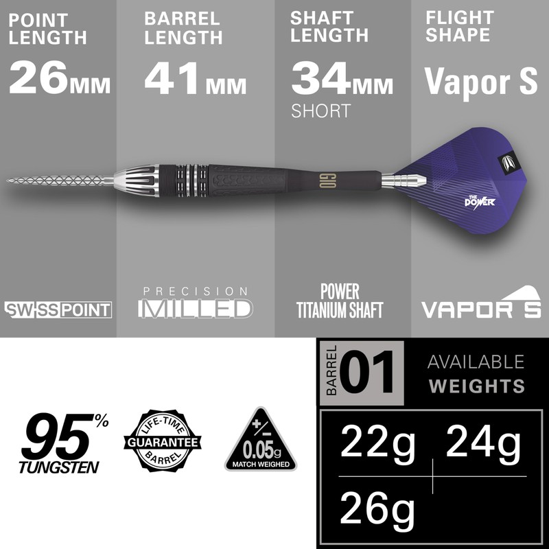 Target Darts Phil Taylor Power 9-Five Gen 10 26G 95%