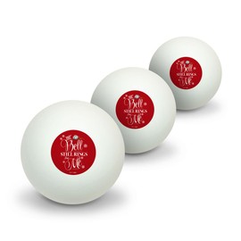 Polar Express The Bell Still Rings For Me Novelty Table Tennis Ping Pong Ball 3 Pack