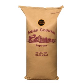 Amish Country Popcorn | 50 LB Medium Yellow Popcorn | Old Fashioned, Non-GMO and Gluten Free (50lb Bag)
