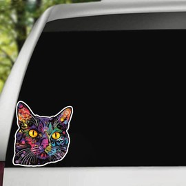 Generic Dean Russo Cat Funky Colors Glow Vinyl Bumper Decal Sticker for Windows, Bikes, Cars, SUVs, Laptops, Notebooks etc Waterproof 5 inches, Manz78