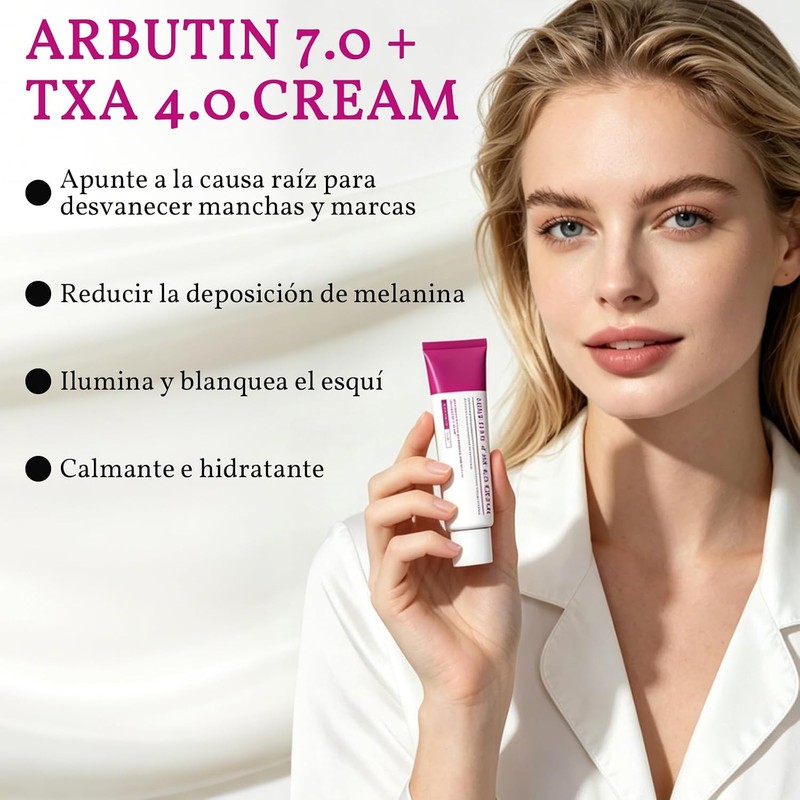 Arbutin 7.0 + TXA 4.0 Cremas Manchas Faciales, Reduce la