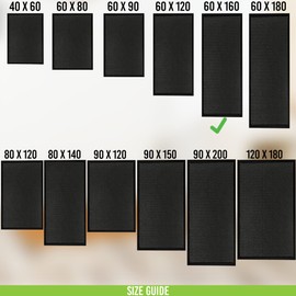 Circle of trust Hallway Runner Rug Heavy Duty Non Slip Rubber Back Anthracite 60x160cm Dirt Trapper, Water Absorbent, Washable Floor Mat, Long Carpet Runner for Kitchen, Launch, Doorway Area Rug