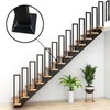 JuneFanwei 2FT White Sturdy Non-Slip U-Shaped Safety Guardrail, Equipped with
