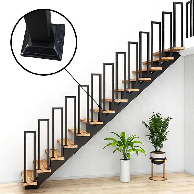 JuneFanwei 2FT White Sturdy Non-Slip U-Shaped Safety Guardrail, Equipped with