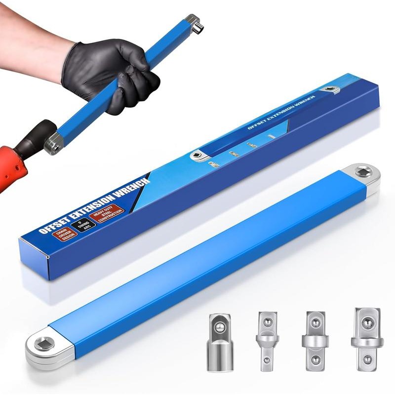 impact ready offset extension wrench, tight reach extension wrench, 1/2",15"