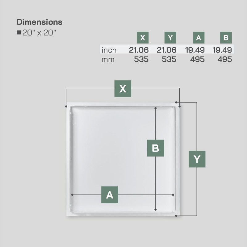 Vent Systems 20'' x 20'' Inch White Metal Access Panel