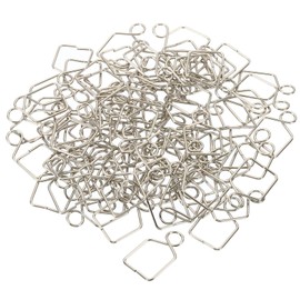 PATIKIL Chandelier Connector Clip, 100 Pack 19mm L x 12mm W Crystal Chandelier Buckle Replacement for DIY Fastening Crystals Ball Prism Parts, Silver