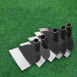 Yardwe Garden Hoe Head Agriculture Farming Head Farm Scuffle Replacement Steel Hand Hoe Round Eye Hoes Digging Hoe Parts for Outdoor Weeding and Soil Loosening