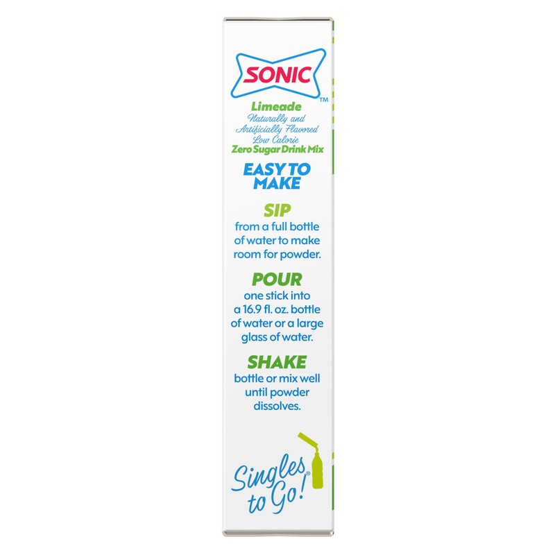 SINGLES TO GO! Sonic Limeade Singles to Go Drink Mix,