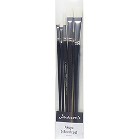 Jackson's : Akoya White Synthetic Bristle Hair Brush : Set of 6