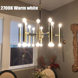 E12 LED Bulb Dimmable 4W Equal Warm White 2700K G16.5 Frosted Candelabra Bulb 40 watt for Chandeliers,Ceiling Fan,Pendant,Wall sconces AC120V 400LM CRI 95 Light Bulb 6Pack