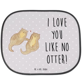 Mr. & Mrs. Panda Car Sun Shade Otter Hands Holding - Gift, Otter Sea Otter, Sun Visor Car, Love, Sun Protection Car