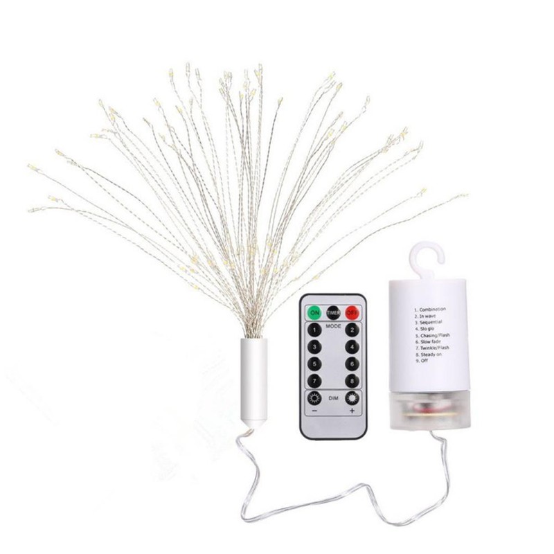 LED Firework String Lights 8 Mode Explosion Star Copper Wire