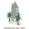 Medium 100mm 'Honeysuckle Tower Covered in Flowers' Permanent Sticker Decal